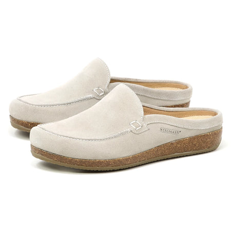 Stegmann Greta Leather Mule in Dove Grey