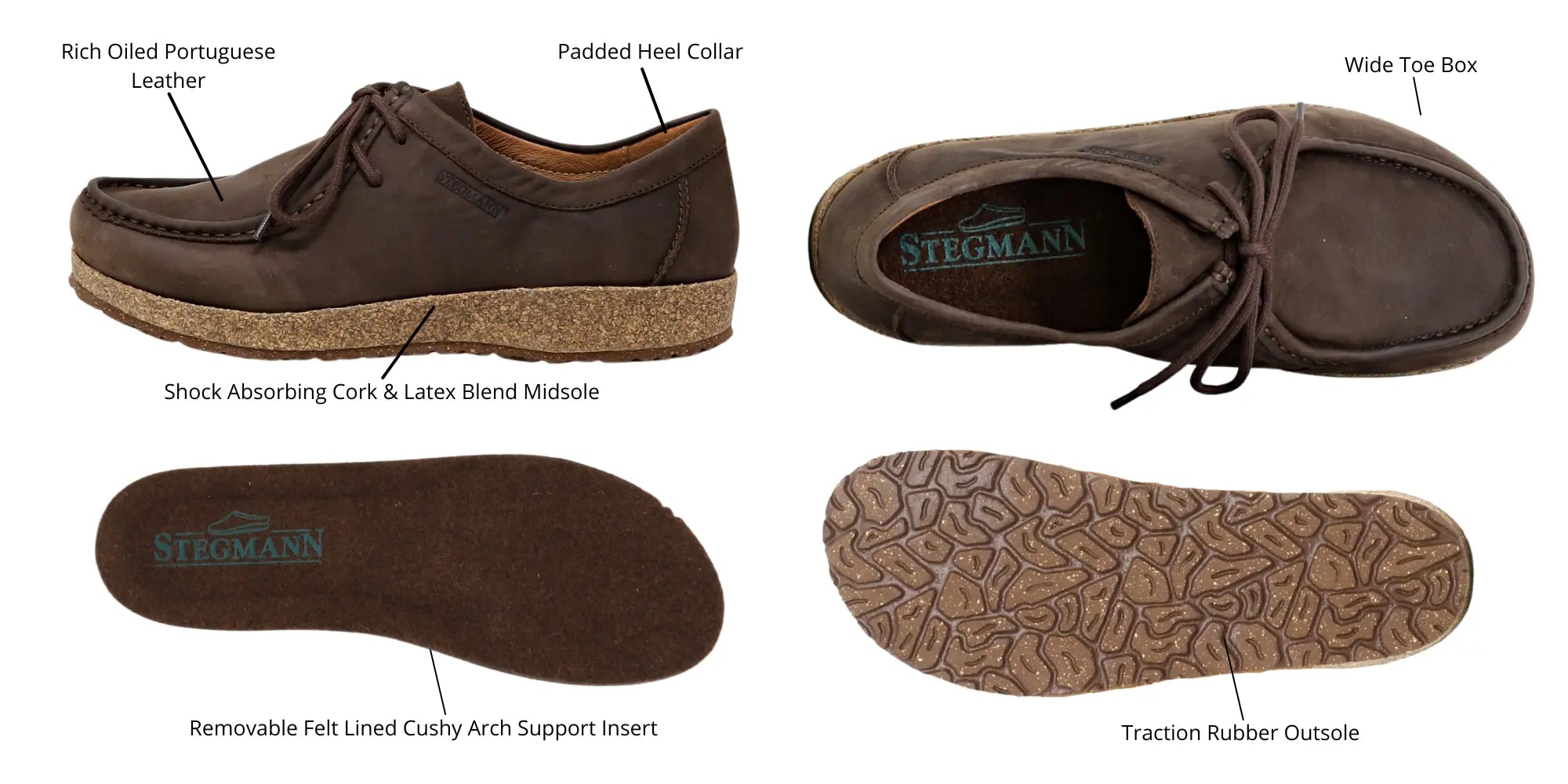 Women's Mainz Leather Moc Shoe – Stegmann Clogs
