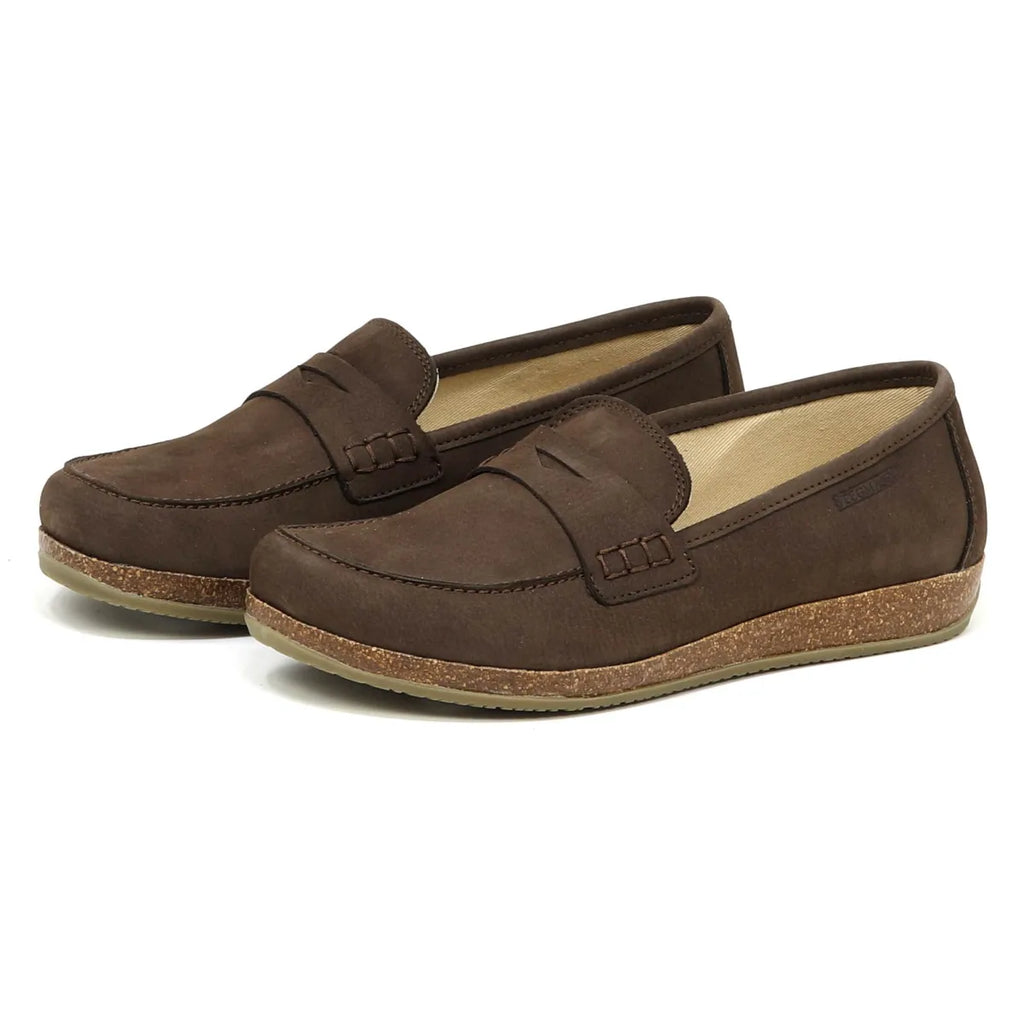 Experience the timeless appeal of Women's Victoria Loafer with nubuck finish, elevated sole, and moccasin-style stitching. It includes a top strap and shock-absorbing midsoles for superior comfort.