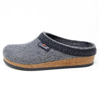 The Women's Original 108 Wool Clog - Medium is designed with Merino wool felt and a cork & latex sole, complemented by a decorative trim along the upper edge.