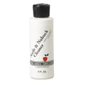 A 4 fl. oz. bottle of Apple Suede and Nubuck Cleaner, complete with a black cap, is expertly labeled as a suede cleaner and nubuck stain remover, ideal for thorough fabric care.