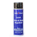A 5.5 oz can of Apple Leather and Suede Protectant Spray, featuring a blue label decorated with water droplets, provides exceptional protection for colorfast leather products.